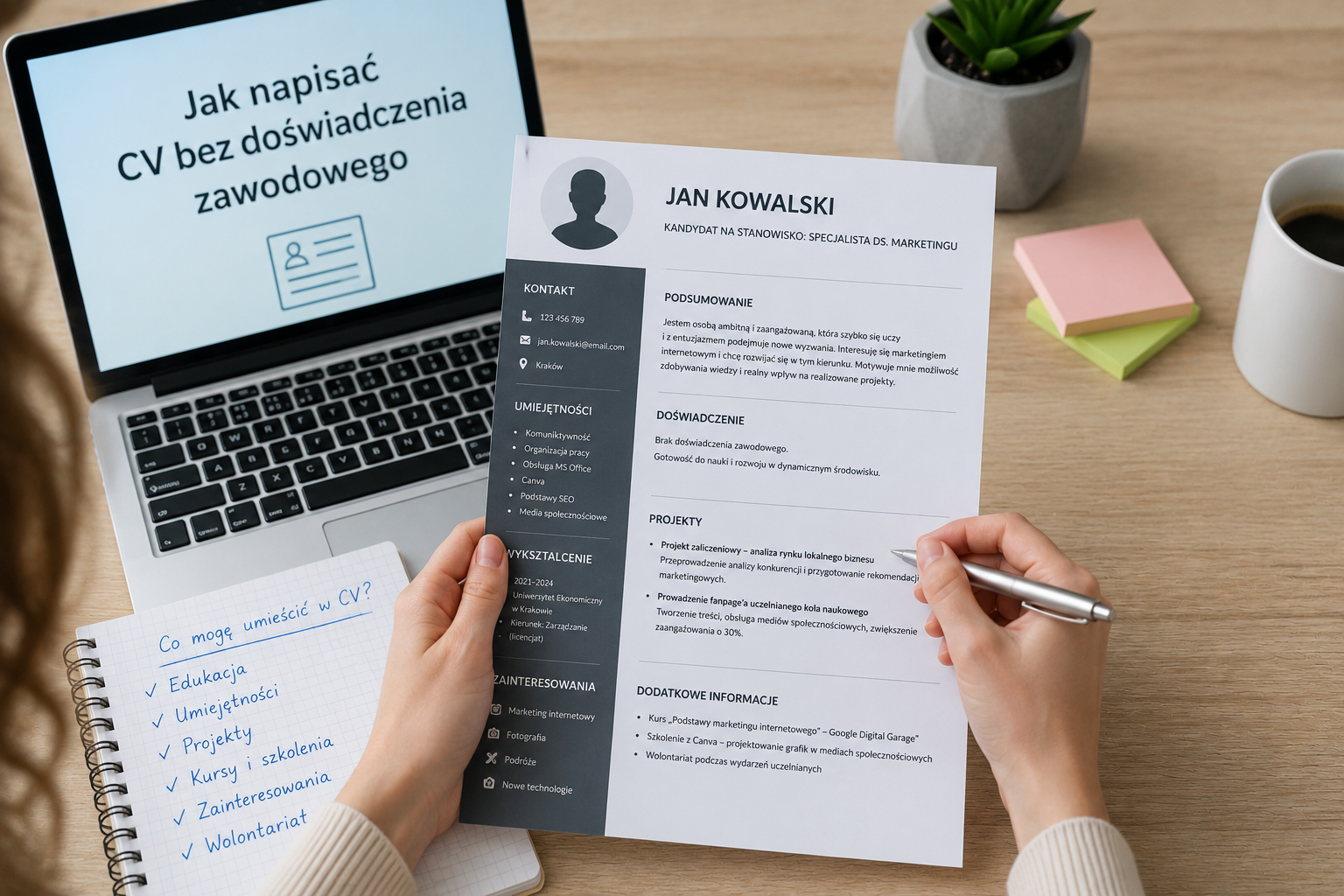 Jak napisać CV bez doświadczenia zawodowego